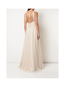 Halter Tulle Draped Gown