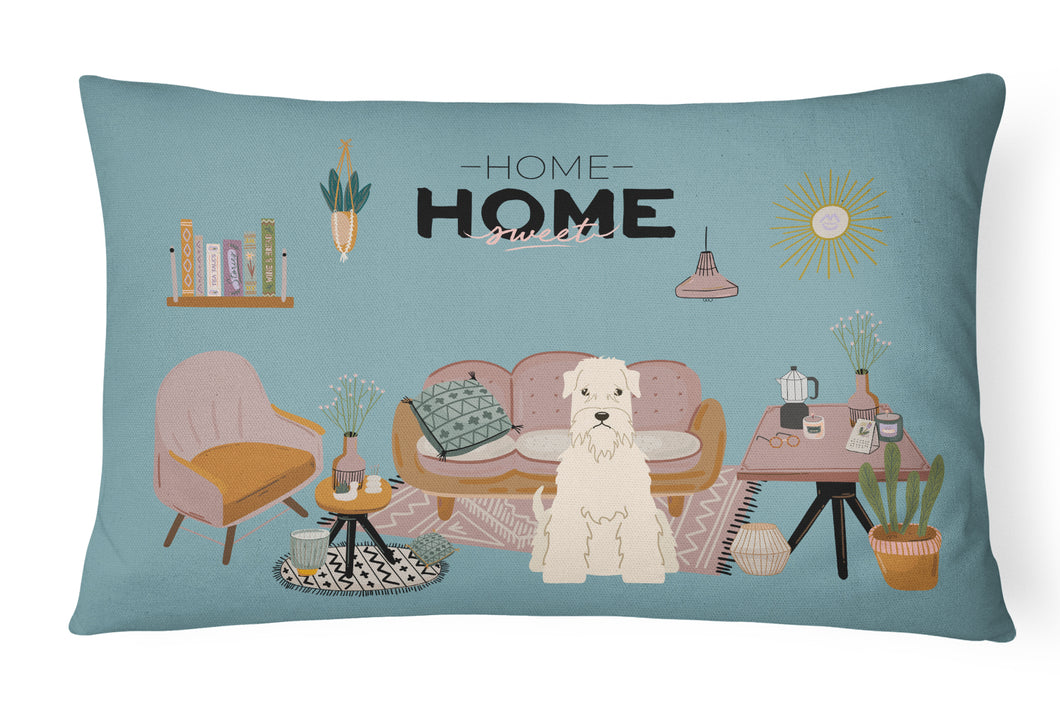 12 in x 16 in  Outdoor Throw Pillow Soft Coated Wheaten Terrier Sweet Home Canvas Fabric Decorative Pillow