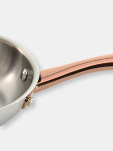 BergHOFF Ouro Gold 18/10 Stainless Steel 9.5" Covered Deep Skillet with Two Side Handles  & Stainless Steel Lid, 3.1 Qt