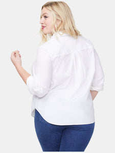 Utility Shirt In Plus Size - Optic White
