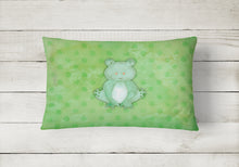 Load image into Gallery viewer, 12 in x 16 in  Outdoor Throw Pillow Polkadot Frog Watercolor Canvas Fabric Decorative Pillow