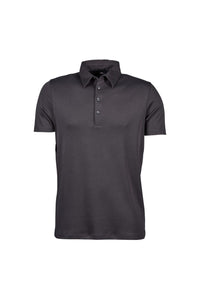 Tee Jays Mens Pima Short Sleeve Cotton Polo Shirt (Dark Grey)