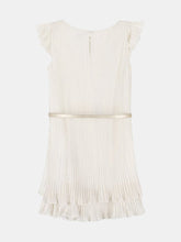 Load image into Gallery viewer, Cream Champagne Pleated Dress