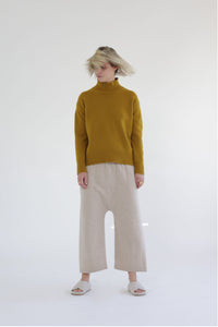 Cashmere Wool Blended Knit Baggy Pants