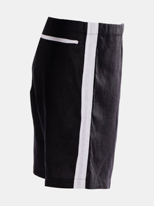 Black Linen Shorts