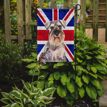 Load image into Gallery viewer, Schnauzer with English Union Jack British Flag Garden Flag 2-Sided 2-Ply - KJ1165GF