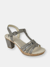 Load image into Gallery viewer, Womens/Ladies Adona Buckle Halter Back Sandals - Pewter