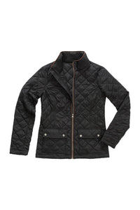 Stedman Womens/Ladies Active Quilted Jacket (Black Opal)