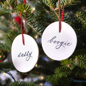 Sassy & Boogie Ornament Set Of Two