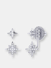 Load image into Gallery viewer, Little Star North Star Diamond Stud Earrings in Sterling Silver