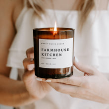 Load image into Gallery viewer, Farmhouse Kitchen Soy Candle 11 oz - Amber Jar