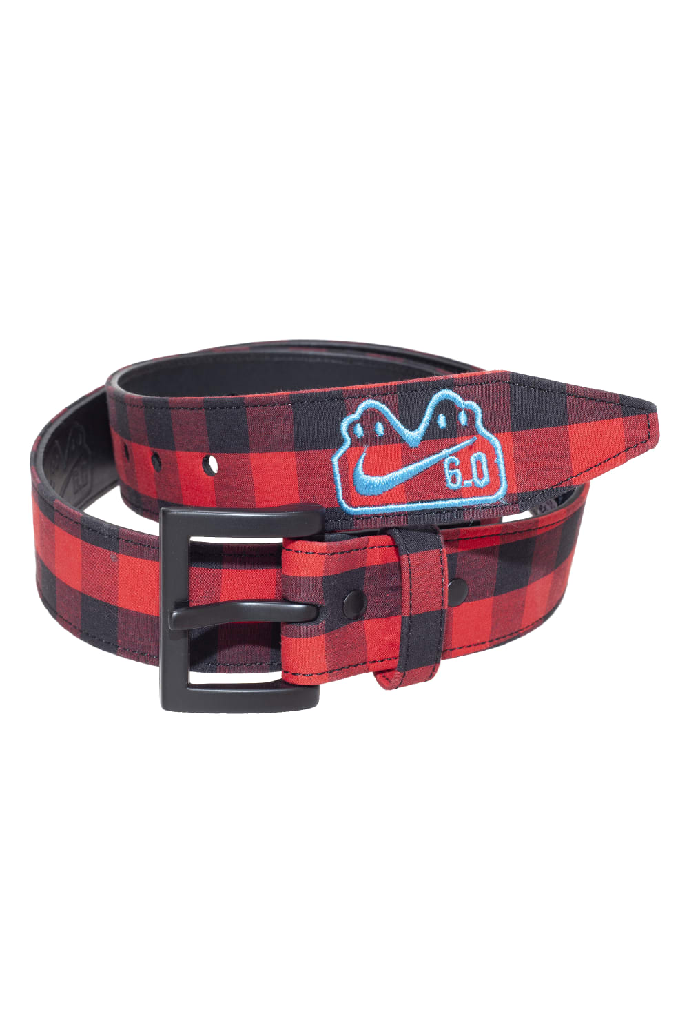 Mens 6.0 Saloon Check Belt - Red