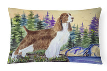 Load image into Gallery viewer, 12 in x 16 in  Outdoor Throw Pillow Springer Spaniel Canvas Fabric Decorative Pillow