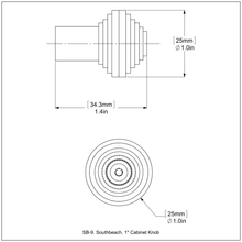 Load image into Gallery viewer, Southbeach Collection 1&quot; Cabinet Knob