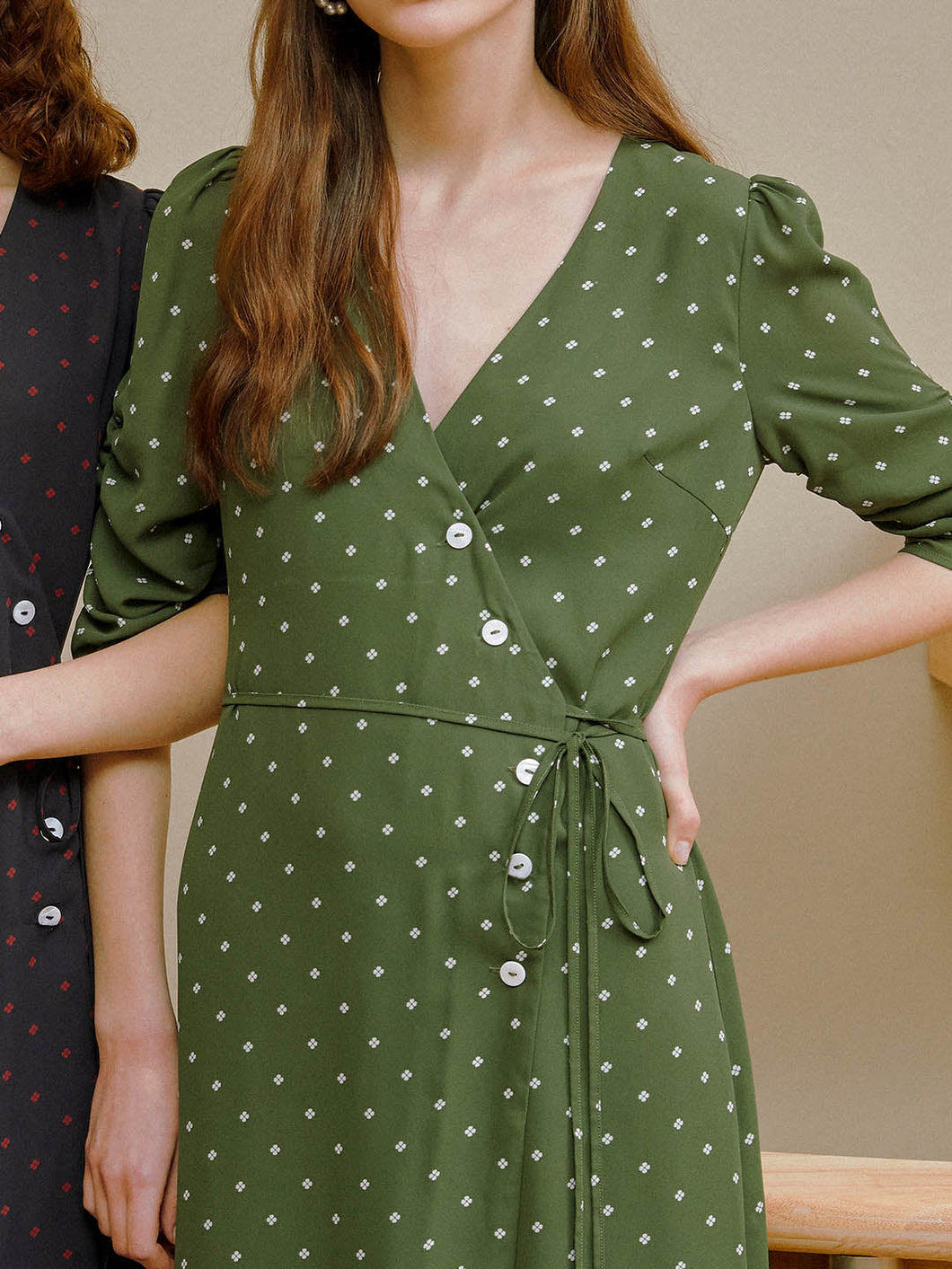 Jade Chiffon Tea Dress