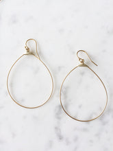 Load image into Gallery viewer, Large Featherweight Hoop Earring Gold Hoop with Silver Wrap