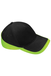 Unisex Teamwear Competition Cap Baseball / Headwear - Black/Lime Green