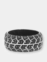 Load image into Gallery viewer, Born Drifter Black Rhodium Plated Sterling Silver Tire Tread Black Diamond Band Ring