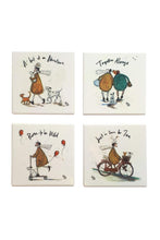 Load image into Gallery viewer, Sam Toft Mustard Collection Coaster Set (Pack of 4)