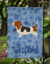 Load image into Gallery viewer, Basset Hound Welcome Garden Flag 2-Sided 2-Ply