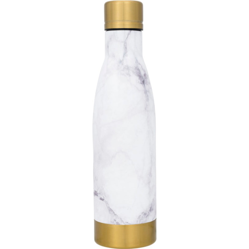 Avenue Vasa Marble Copper Vacuum Insulated Bottle (White/Gold) (One Size)