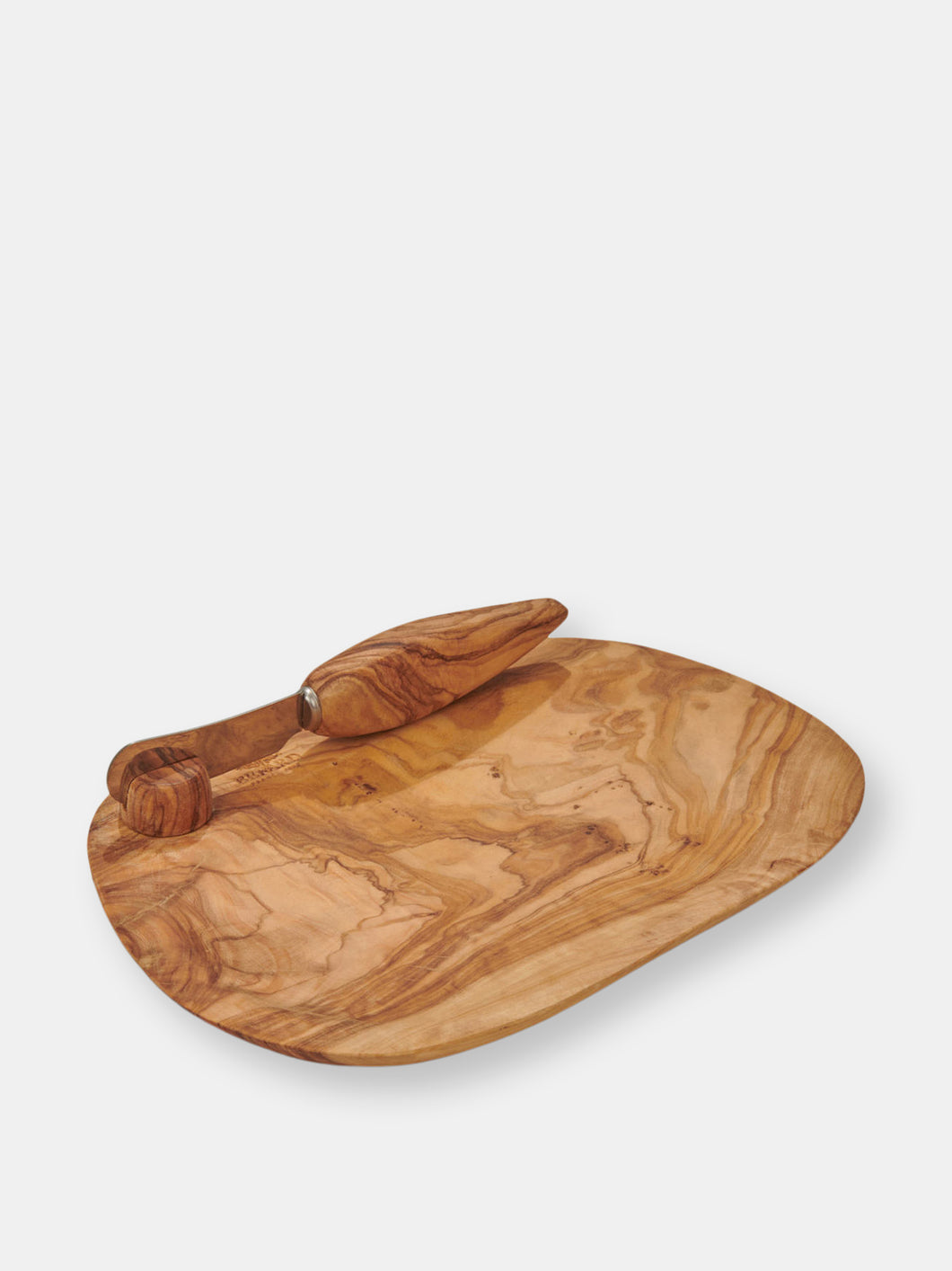 Berard Olive Wood and Butter Dish & Knife