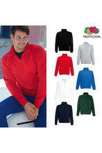 Load image into Gallery viewer, Fruit Of The Loom Mens Premium 70/30 Zip Neck Sweatshirt (Red)