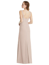 Load image into Gallery viewer, Wide Strap Notch Empire Waist Dress with Front Slit - 6838