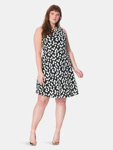 Ava A-Line Dress in Cluster Dot (Curve)