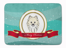 Load image into Gallery viewer, 19 in x 27 in Pomeranian Merry Christmas Machine Washable Memory Foam Mat