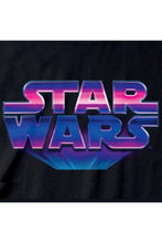 Load image into Gallery viewer, Star Wars Unisex Adult 80s Logo T-Shirt (Black)