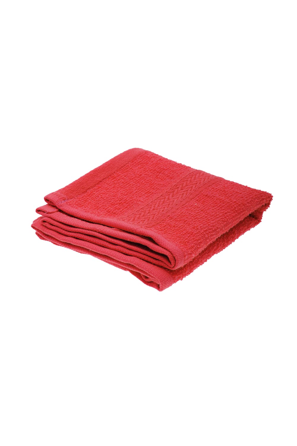 Jassz Plain Guest Hand Towel (350 GSM) (Pack of 2) (Red) (One Size)