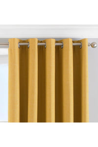 Riva Paoletti Eclipse Ringtop Eyelet Curtains (Ochre Yellow) (90 x 54 in)