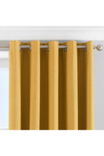Load image into Gallery viewer, Riva Paoletti Eclipse Ringtop Eyelet Curtains (Ochre Yellow) (66 x 90 in)