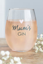 Load image into Gallery viewer, Something Different Mums Gin Stemless Wine Glass (Transparent) (One Size)