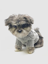 Load image into Gallery viewer, Mia Cable Knit Dog Sweater - Grey