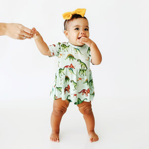 Buddy Short Sleeve Peplum Ruffled Bummie Set