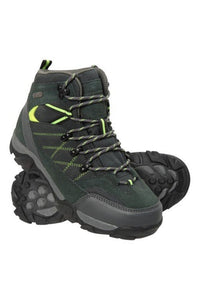 Childrens/Kids Trail Suede Walking Boots- Lime