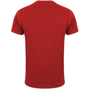 Skinni Fit Men Mens Feel Good Stretch Short Sleeve T-Shirt (Heather Red)