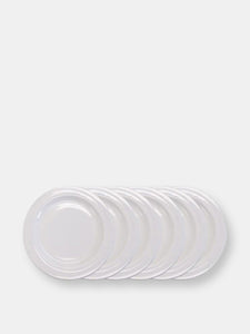 BergHOFF Elan 8.5" Porcelain Wide Rim Salad Plate, Set of 6