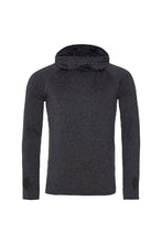 Load image into Gallery viewer, AWDis Just Cool Mens Cowl Neck Long Sleeve Baselayer Top (Pack of 2) (Black Slate Melange)