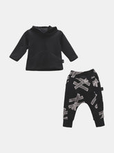 Load image into Gallery viewer, Black Logo Print Tracksuit