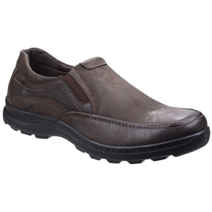 Mens Goa Leather Slip-On Shoes (Brown)
