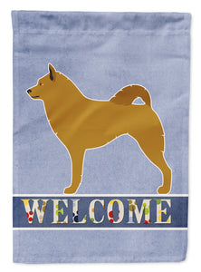 Finnish Spitz Welcome Garden Flag 2-Sided 2-Ply