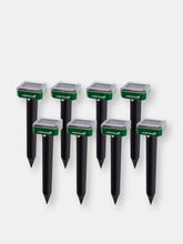 Load image into Gallery viewer, 8&quot; Green Outdoor Solar Mole Gopher Groundhug Repeller - 8 Pks
