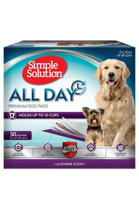 Simple Solution All Day Premium Dog Pads (Pack Of 50) (Lavender Scent) (One Size)