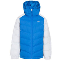 Load image into Gallery viewer, Trespass Childrens Boys Sidespin Waterproof Padded Jacket (Blue/White)
