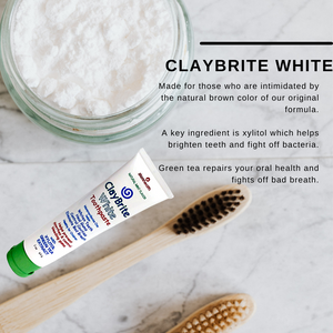 ClayBrite White Toothpaste. Non Fluoride.