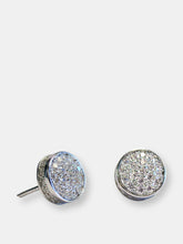Load image into Gallery viewer, Pave Circle Stud Earrings