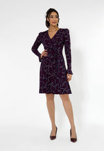 Load image into Gallery viewer, Rosalia Puff Sleeve Wrap Dress - Purple